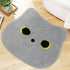 Cat Bathroom Rugs 22X27 inch, Grey Non-Slip Absorbent Bathroom Floor Mat for Shower Room