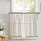 Vangao Stripe Farmhouse Kitchen Curtains 24 Inch Length Linen Cafe Curtains Tickingstripe