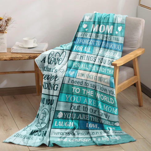 Mommy 80"x60" Gifts for Mom Birthday, Mothers Day Mom Blanket, Mom Gifts from Daughters Son, Mother Throw Blanket