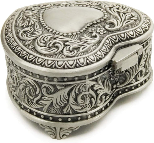 Wingostore Emboss Alloy Metal Music Box, Wind Up and Golden Movement for Christmas/Birthday/Valentine's Day