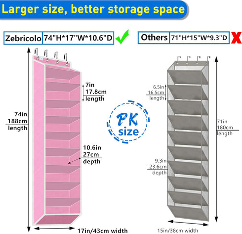 70 20-30-Pair 13 Over The Door Shoe Organizer, Pounds Large Capacity, shoe organizer, Heavy Duty-Extra Deep Pockets