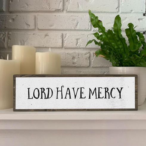 Wood & Metal Southern Sign, Weatherproof Indoor Outdoor Wall Decor, Rustic Charm with "Lord Have Mercy"