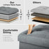 61L 350lbs 17x13x17in, Ottoman with Storage, Slim Tall Linen Footstool Bench with Thicker Foam Padded Seat. Ottoman