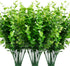 Leyaron 9 Bundles Fake Plants - Artificial Boxwood Greenery, 63 Stems Faux Plastic Plants for Indoor Outdoor Decor