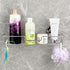 iPEGTOP Strong Suction Cup Shower Caddy, Bath Shelf Storage with 4 Side Hooks, Chrome, 2 Count