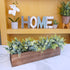Winlyn Rustic Wooden Planter Box 17.3" L x 3.9" W x 3.9" H, Brown Decorative Wood Box for Home Garden Centerpiece