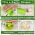 Deftomo Garlic Press Stainless Steel, Garlic Mincer Tool with Storage Container, Garlic Chopper with Peeler Skin