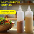16 OZ 2 PACK BRIGHTFROM Condiment Squeeze Bottles, Empty Squirt Bottle with Twist Top Cap, Leak Proof - Great