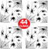 Beistle 4 Sheets (44 Pieces) Spider & Web Window Clings, Realistic Halloween Decorations for Spooking Up Your Home