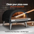 26" 2-in-1 2 30 SCRUBIT Pizza Oven Brush with Scraper, Heat Resistant - Stainless-Steel Pizza Stone Brush with Pizza