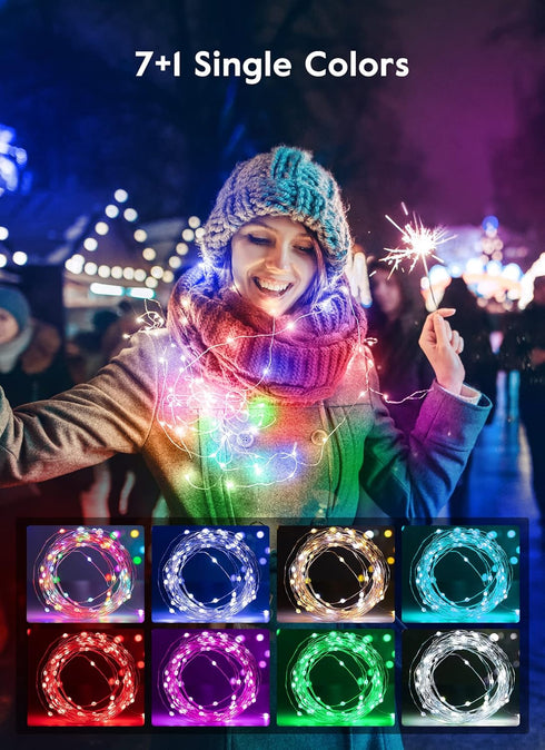33FT 100 Remote,11 Minetom Fairy Lights Color Changing - LED String Lights with Modes, USB Fairy Lights Indoor, Twinkle