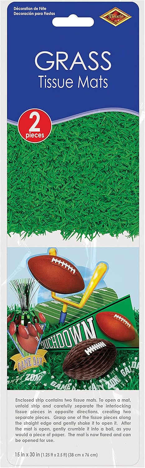 Packaged Tissue Grass Mats for Party Decoration