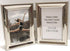 EXP Silver Hinged Double Folding Metal Picture Frame - 2x3 Tabletop or Wall Hang