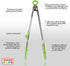 Parve Green Locking Kitchen Tongs, 12” Heavy Duty Multipurpose Tool, Stainless Steel with Non-Stick Tips