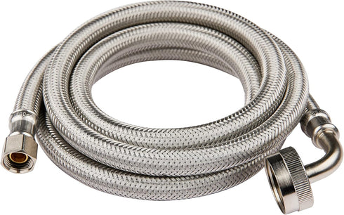 EFIELD Appliance Accessories Dishwasher Hose with 90 Degree FGH Elbow, 4 Feet Length, Premium Braided Stainless Steel