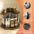 LIAISIMI 2 Organizer,2-Tier 4 Settings Countertop Tier Lazy Susan Spinning Spice Rack with Stable Carousel Base