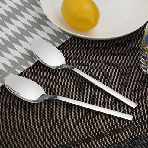 Set of 12 Stainless Steel Dinner Spoons, Tablespoons