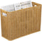 Healeved Woven Seagrass Magazine Basket, Floor Magazine Holder for Books, Newspapers, Tablets