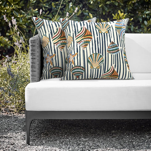 16x16 Inch, Set 2 Outdoor Throw Pillows Water Repellent Patio Pillows with Inners of for Patio Furniture Home Graden