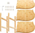 3-Tier Countertop 9.5 9.5 9.5 Inch Goaste Bamboo Corner Shelf, Kitchen Storage Organizer, Cabinet Plate Rack for Pantry