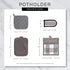 DII Double Strip Chef Kitchen Cooking & Baking Collection, 3 Piece Pan Handle Set, Mineral Gray, 6x3