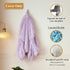 XeGe Fluffy Back Support Pillow Cover for Bed (No Filler), Light Purple Faux Fur Backrest Pillowcase, Lilac Furry
