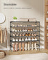 3-Tier 11.7 36.1 21 Inches, ULSH033BH01 SONGMICS Shoe Rack, Shoe Storage Organizer, Space-Saving, x x Entryway, Metal