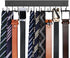 Belt Hanger Wall Mounted, Wooden Organizer for Max 12 Storage Capacity, Black