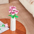 EWED Set: 6-Pack Rose Flower Bouquet Building Artificial Flowers Botanical Collection Blocks Kit for Women Girls Wife
