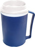 Rehabilitation Advantage Plastic Weighted Insulated Mug with Tumbler Lid (12oz), Blue