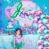 KatchOn Mermaid Tail Balloon - 25 Inch, Pack of 6 | Foil Curve Balloon for Garland | Green Mermaid Birthday Decorations