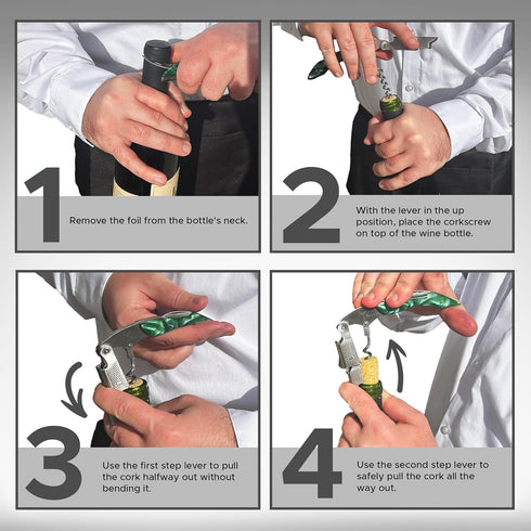 Wino Wine Key! Professional Sommelier's Corkscrew Wine Opener