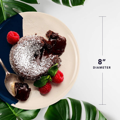 Melamine Side Plates Set of 4, Chip and Break-Resistant, Durable Salad Plates for Indoor and Outdoor, Dishwasher Safe