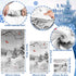3 Pack Set Preboun Christmas Snowman Bathroom Towels Grey Winter Forest Hand Towels Snowflakes Bath Towels Cardinal