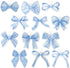 A1diee 12Pcs Blue Coquette Bow Air Freshener Hanging, Light Blue Aesthetic Diffuser
