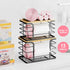 2 Pack Stackable Storage for Kitchen Laundry Pantry Organizers,Trash Bag Holder with Bamboo Top,Wall Mount Garbage Bag