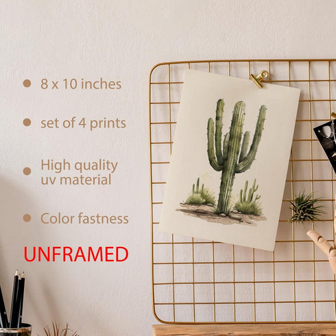 Set 4 (8x10 Inches) Hxlac Western Cowboy Nursery Wall Art Prints of UNFRAMED - Western Wall Decor for Toddler Baby Boy