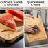 Set 3 (Set 3 Bamboo Cutting Board of - Thick & Durable Wood Cutting Boards with Deep Juice Grooves & Build-in Handles