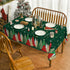 6084 Inch Horaldaily Christmas Tablecloth Rectangular, Christmas Trees Green Washable Table Cover for Party Picnic