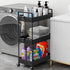 3 Ronlap Tier Slim Rolling Storage Cart with Wheels Plastic Utility Cart Organizer for Snack Craft Art Postpartum Baby
