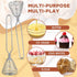 4 Pieces Stainless Steel Spring Whisk, 8.46 Inches Egg Whisk for Blending, Whisking, Beating, Stirring Kitchen Utensil
