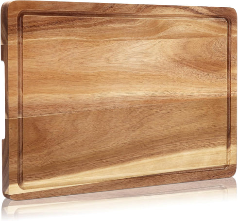 GarveeHome 18x12 Large Acacia Wood Cutting Board, 1 in Thick Butcher Block