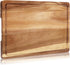GarveeHome 18x12 Large Acacia Wood Cutting Board, 1 in Thick Butcher Block