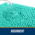 OLANLY Teal Bathroom Rugs 36x24, Extra Soft Absorbent Chenille Bath Mats, Non-Slip, Quick Dry, Machine Washable for
