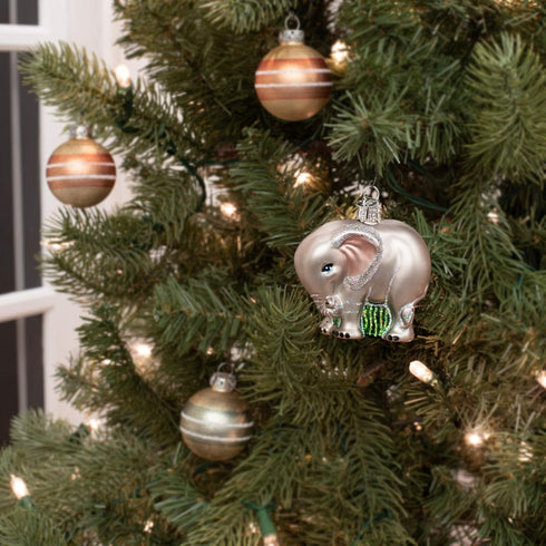 Old World Christmas Baby Elephant Glass Blown Ornaments for Christmas Tree