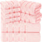 YRALY Luxury Pink Towel Set of 8-2 Bath Towels 2 Hand Towels 4