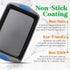 NutriChef 2-Piece Nonstick Baking Pan Set - Black Carbon Steel Bakeware with Silicone Handles, Dishwasher Safe