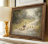 xikafou 3D Countryside Textured Canvas Wall Art Vintage Carved Gold Frame Duck With Ducklings Farmhouse Vintage Relief