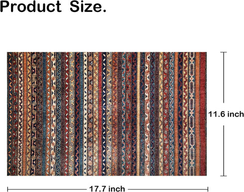Batmerry Vintage Turkish Floral Placemats Set of 4, Woven Burlap Modern Placemats for Dining Table, Kitchen, Round