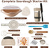 Set Complete Sourdough Starter Kit with Banneton Proofing Basket & Dough Scraper All-in-One Bread Baking for Homemade